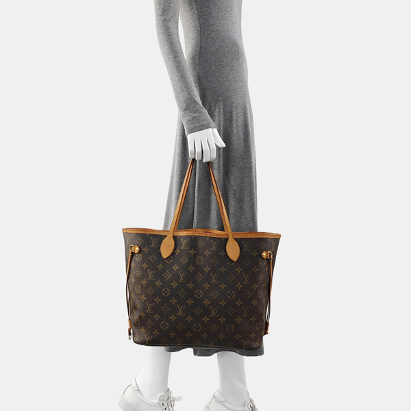 NEVERFULL MM Monogram Coated Canvas Brown