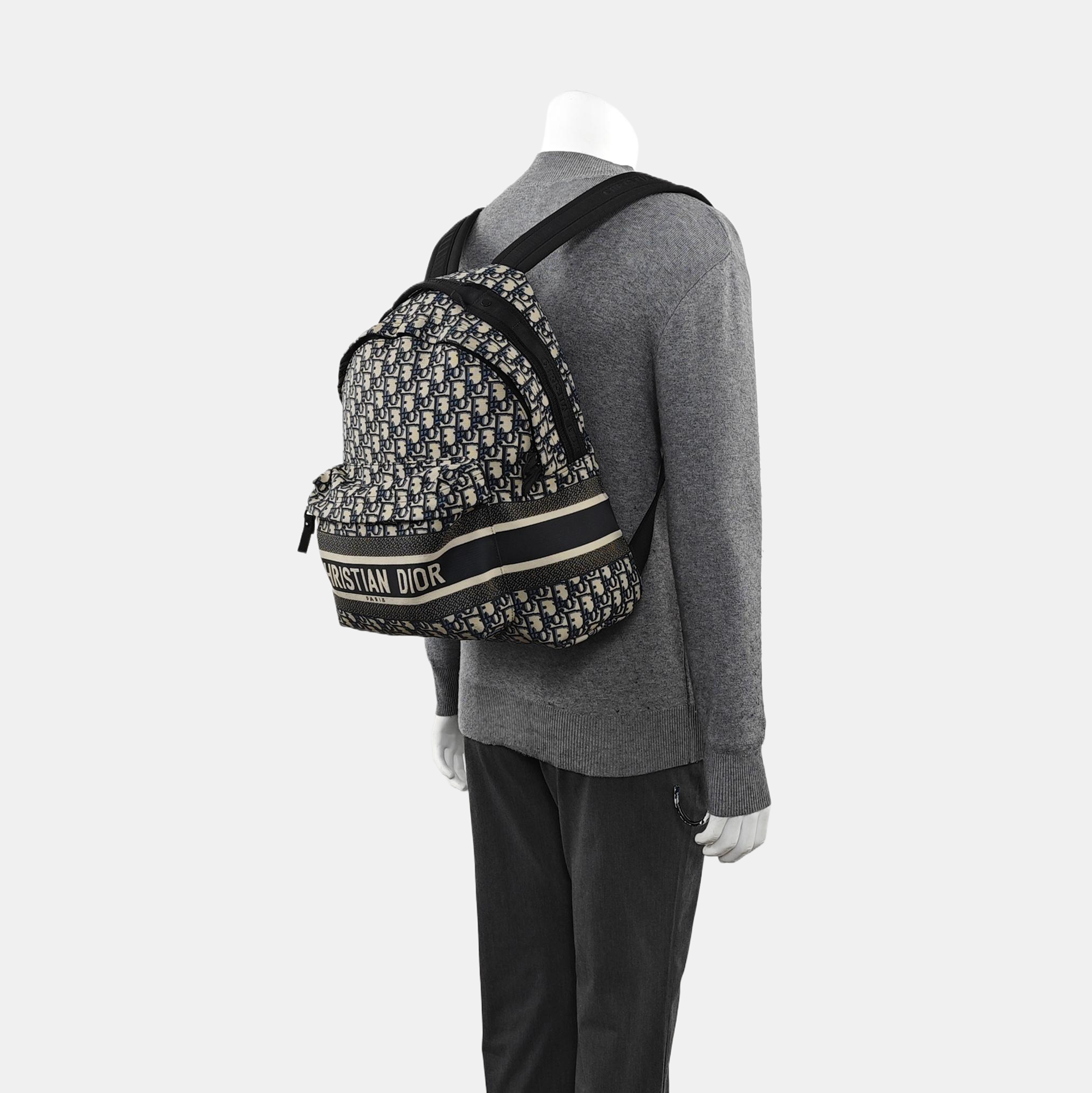 Diortravel Oblique Canvas Blue