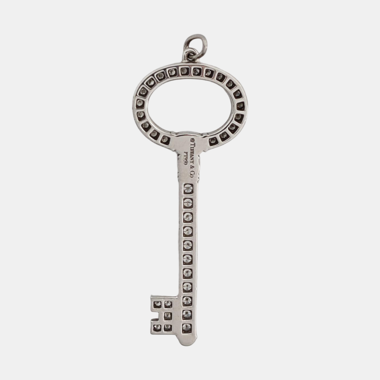 Tiffany Keys 18k White Gold Silver Pendant