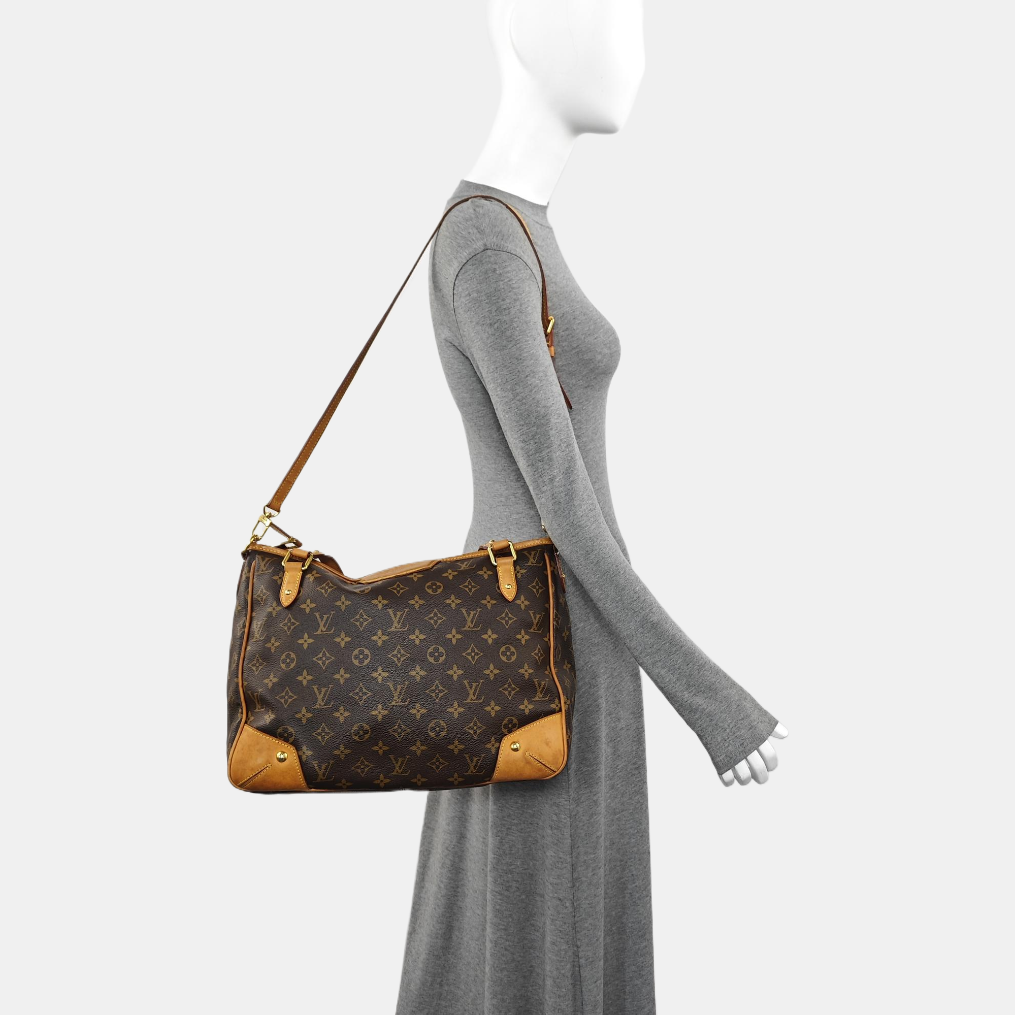 ESTRELA GM Monogram Coated Canvas Brown