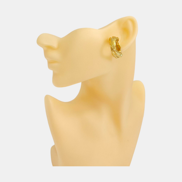 Metal Gold Clip On Earrings