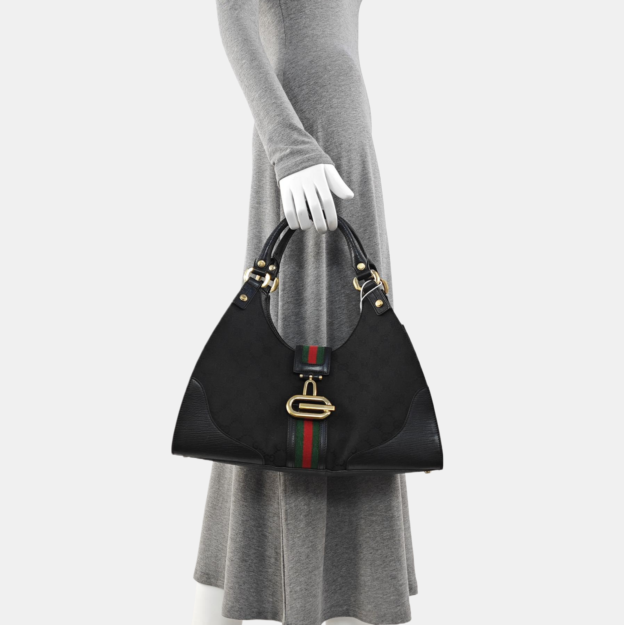 Monogram Canvas Top Handle Bag Black