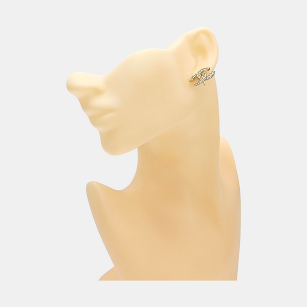 Metal Gold Stud Earrings