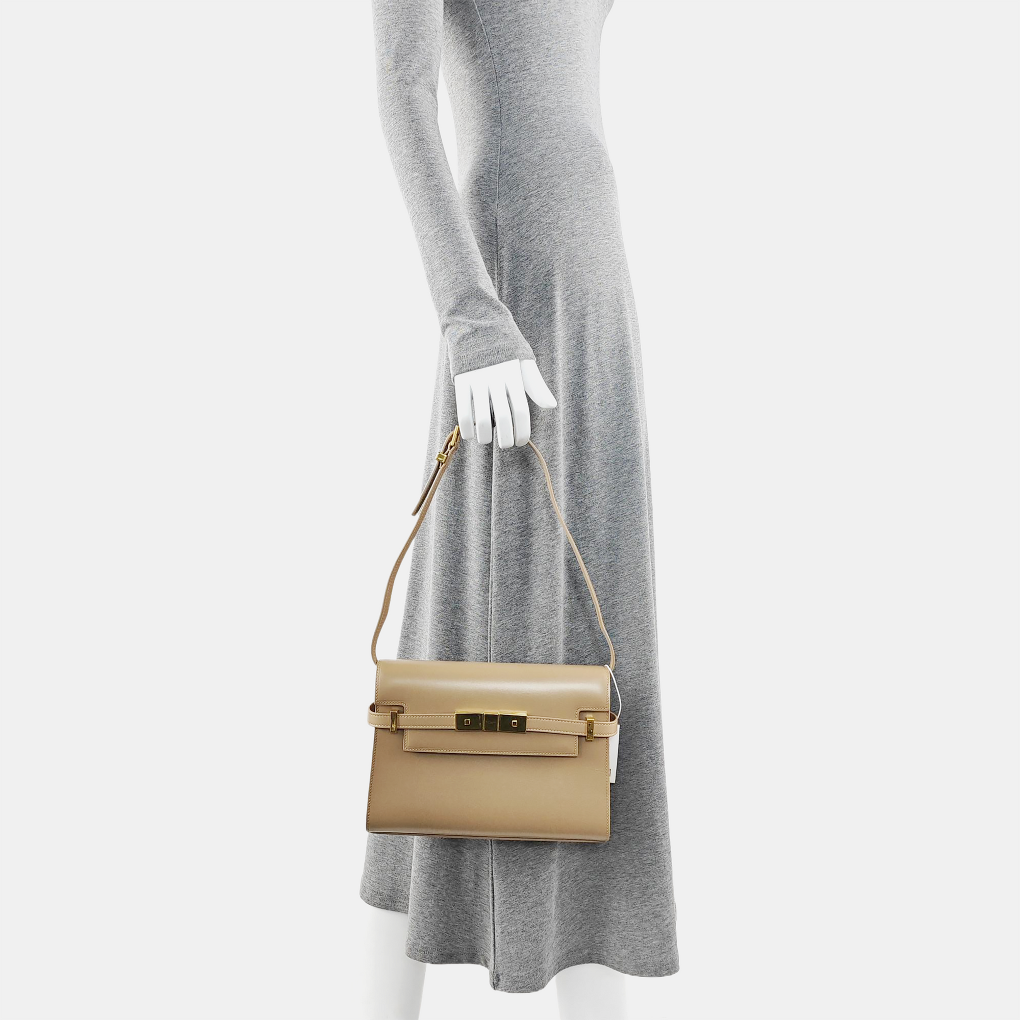 MANHATTAN Small Calfskin Beige