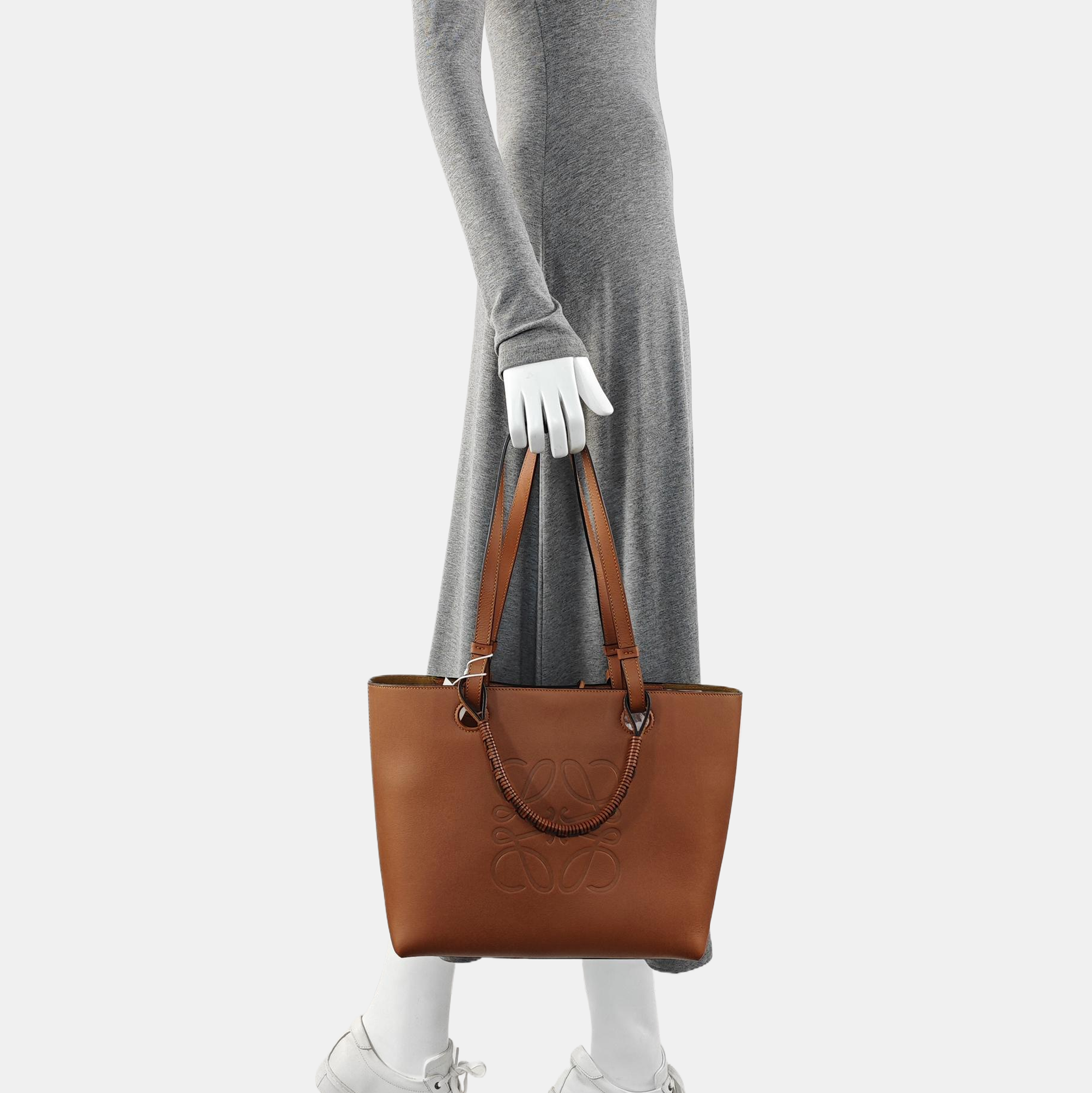 Calfskin Tote Bag Small Brown