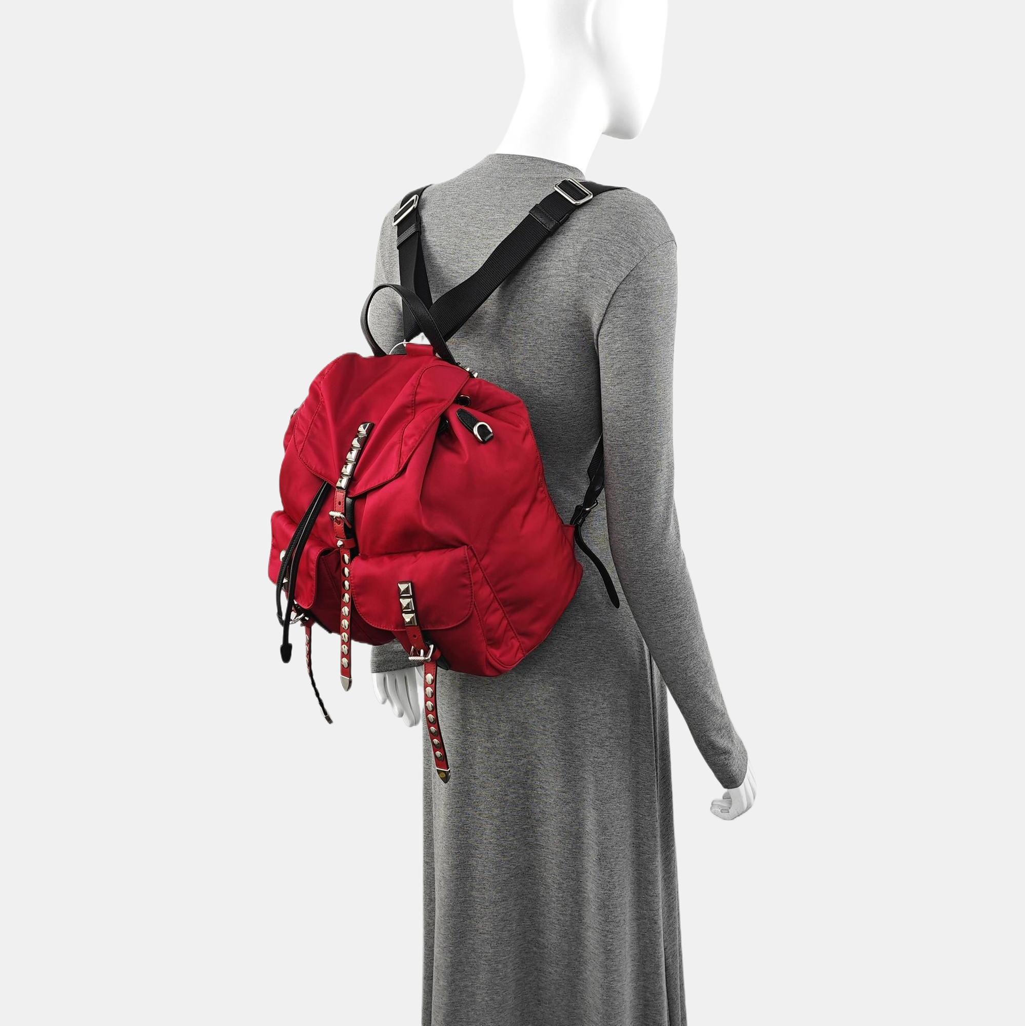 Black Nylon Nylon Red