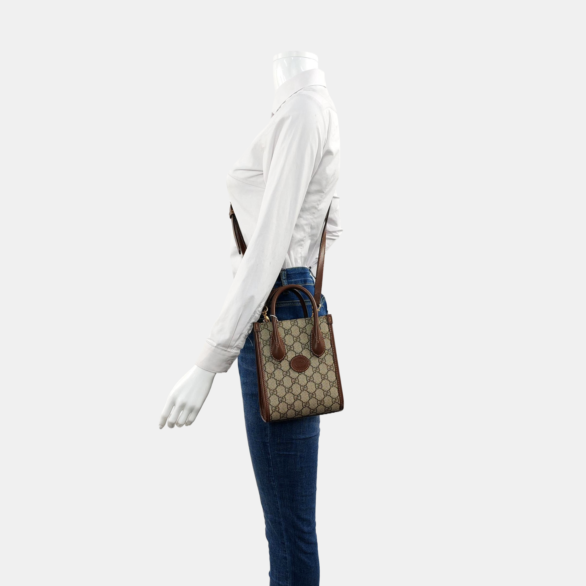 Retro Mini Monogram Coated Canvas Beige
