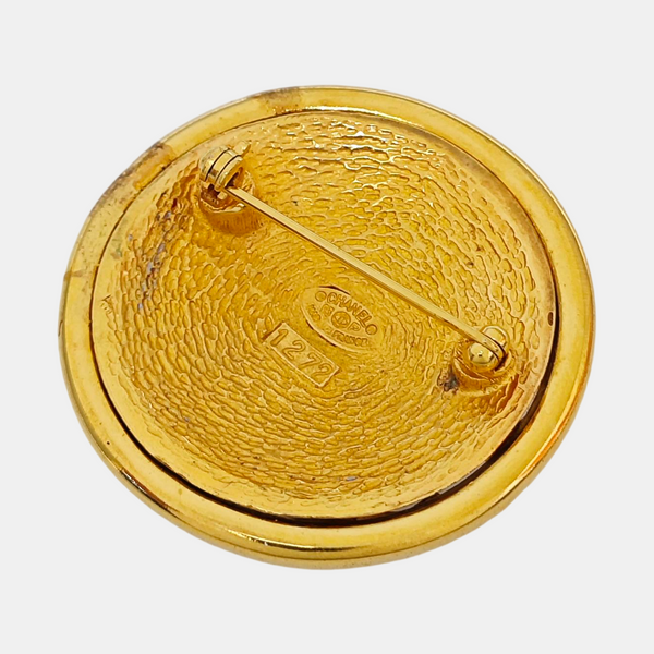 Metal Gold Brooch