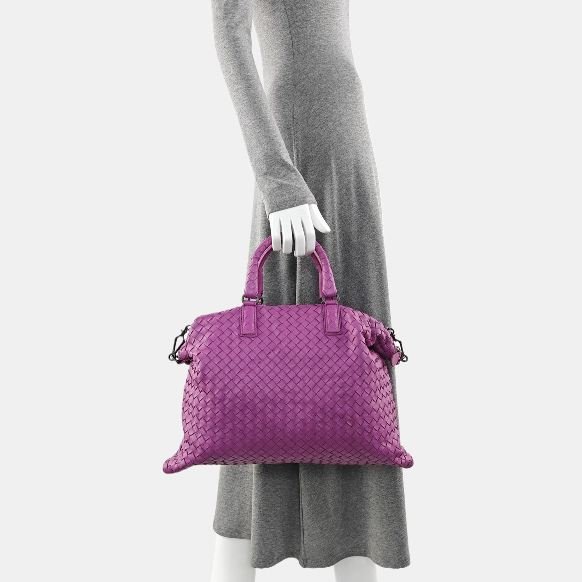 Calfskin Shoulder Bag Purple