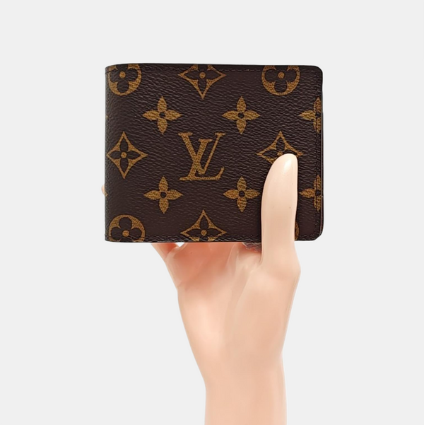 MULTIPLE Monogram Coated Canvas Brown Card Holder