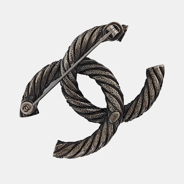 Vintage Metal Black Brooch