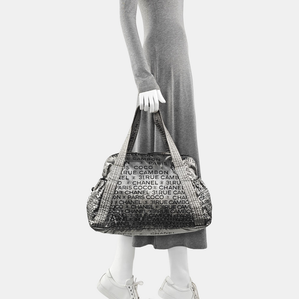 Plastic Tote Bag Gray