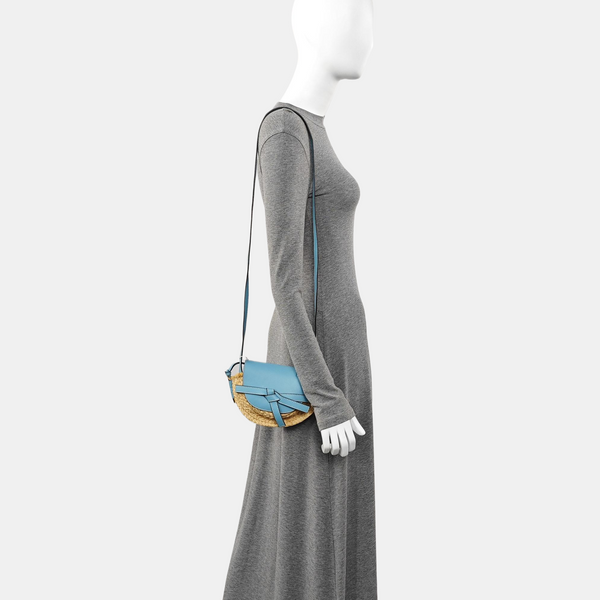Authenticated pre-owned  Gate Straw Blue - Shoulder Bag at Looply