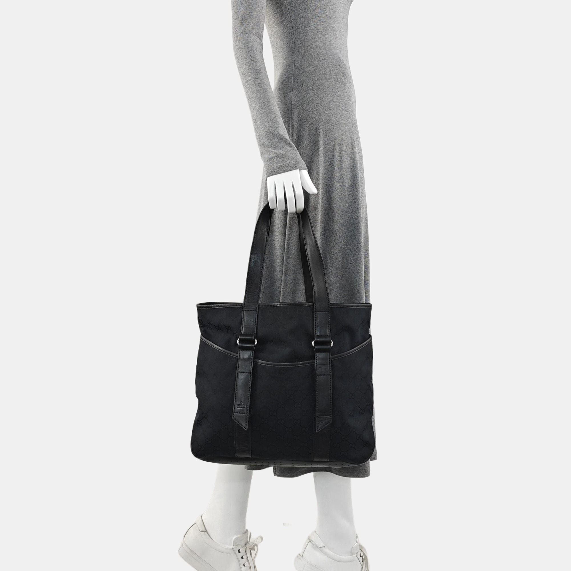 Monogram Canvas Top Handle Bag Black