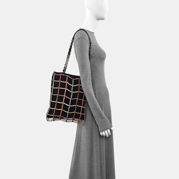 Fabric Top Handle Bag Black