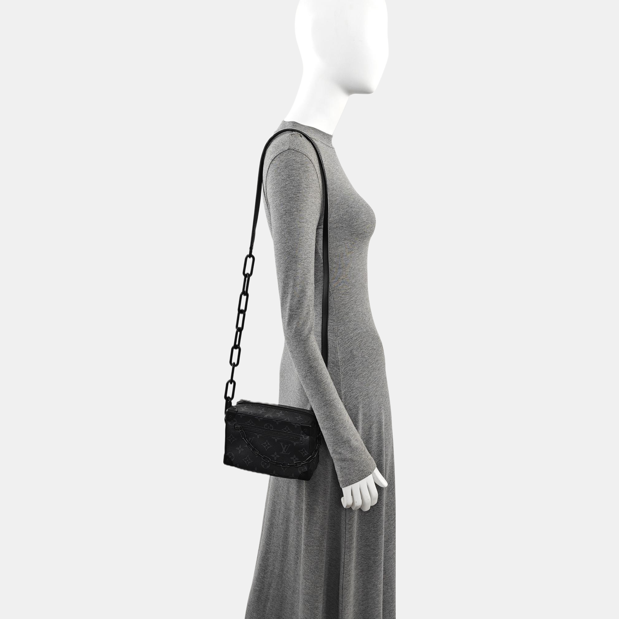 SOFT TRUNK Mini Monogram Coated Canvas Black