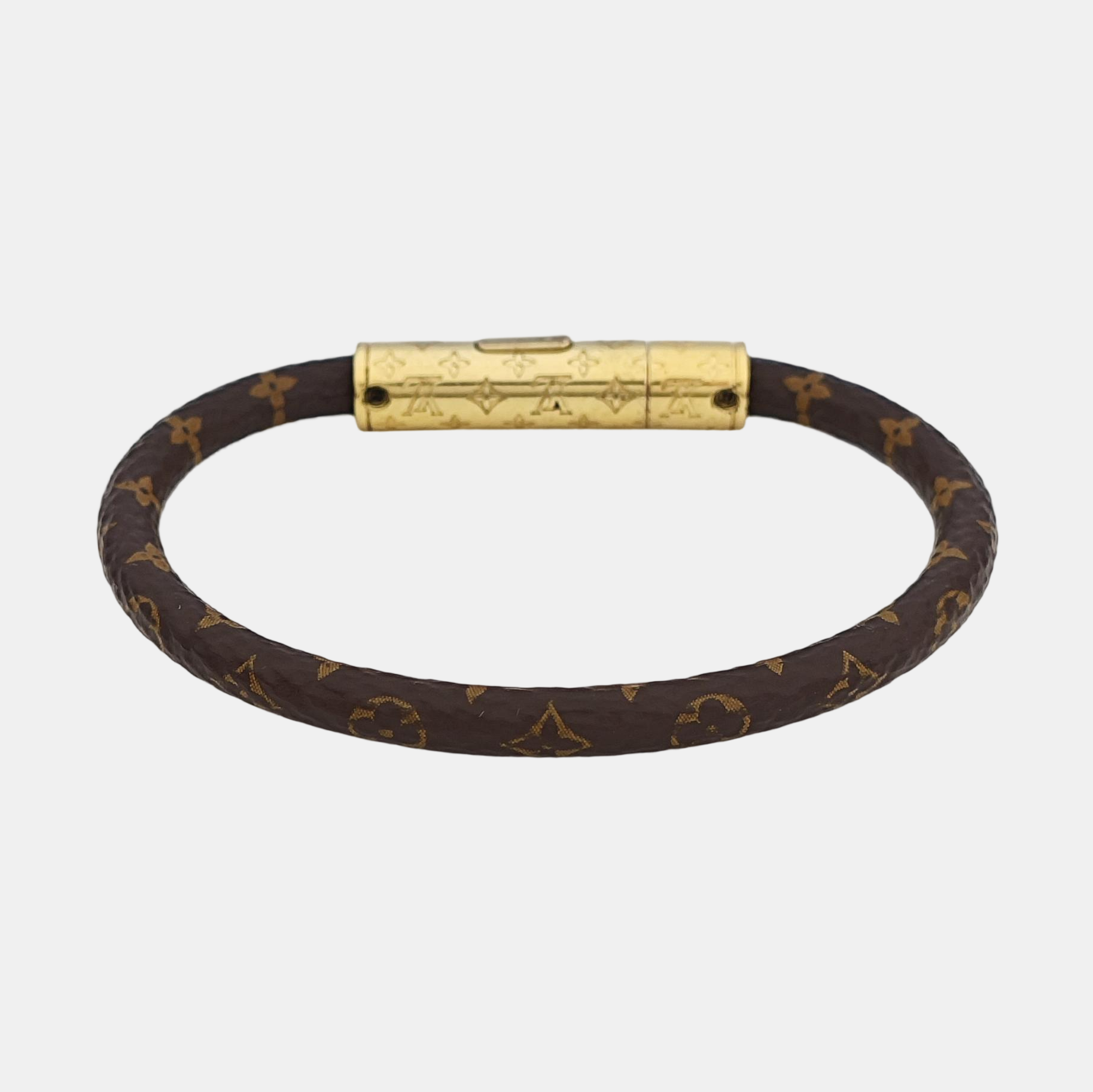 CONFIDENTIEL Coated Canvas Brown Bangle