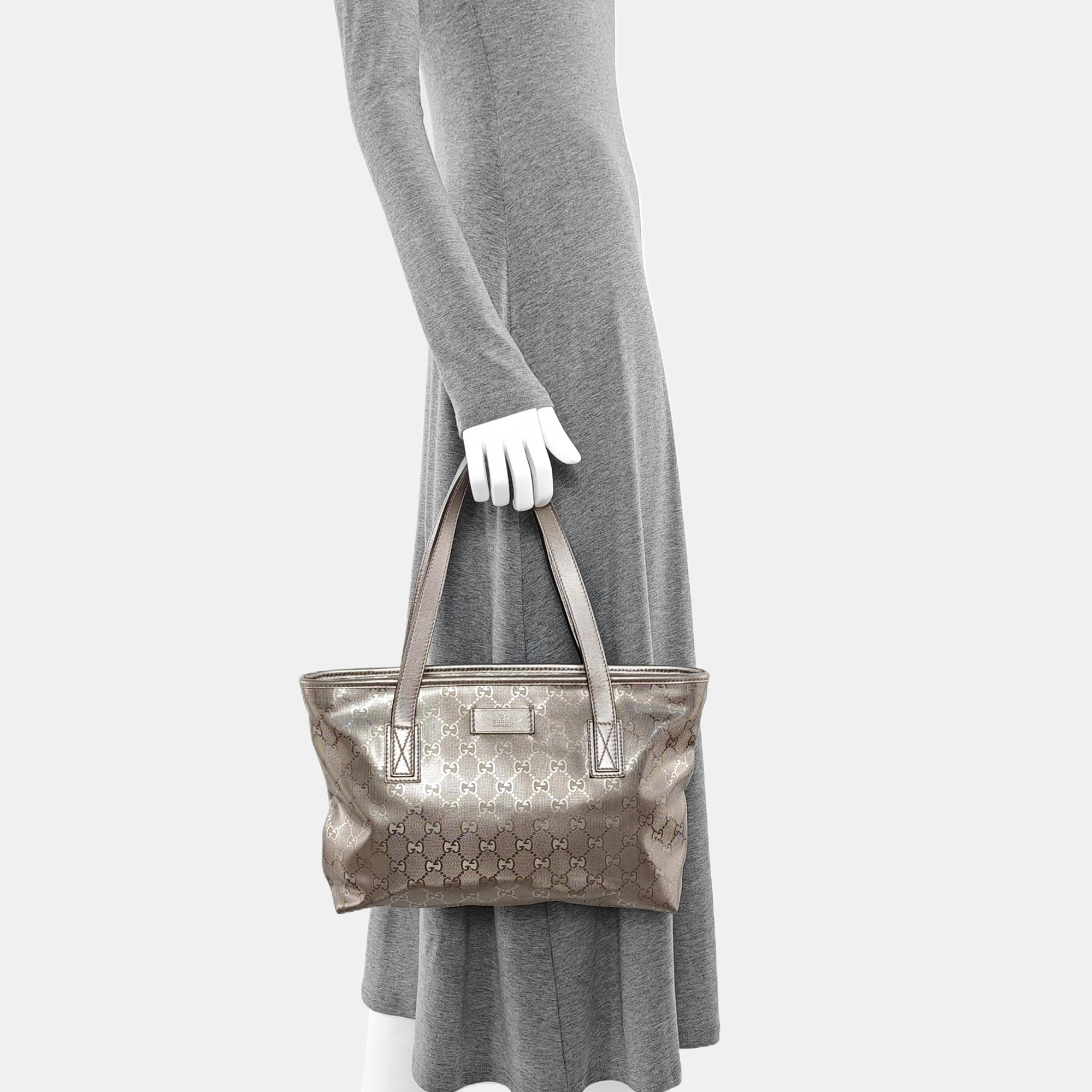 GG Imprime Monogram Coated Canvas Gray