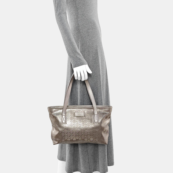 GG Imprime Monogram Coated Canvas Gray