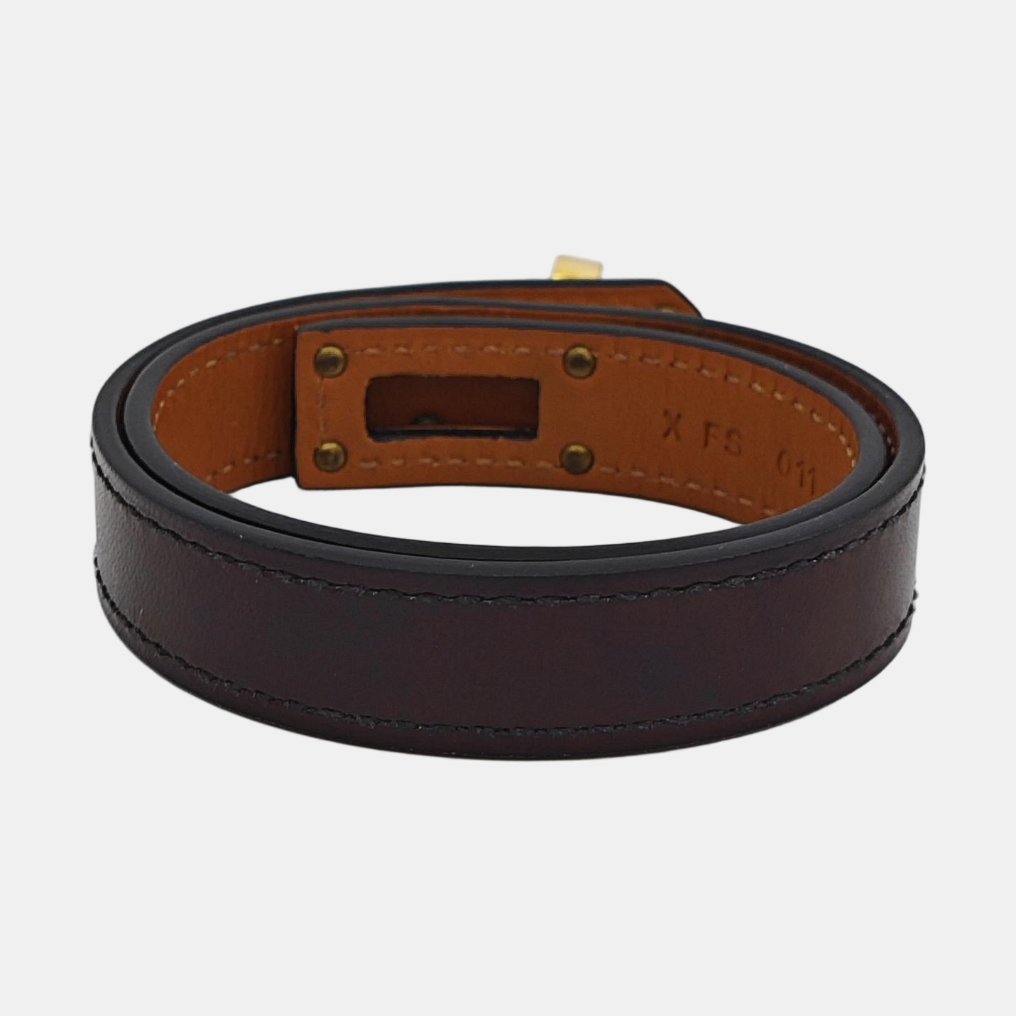 Kelly Leather Black Bangle
