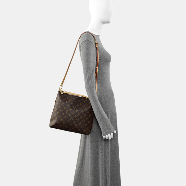 Monogram Coated Canvas Shoulder Bag Brown