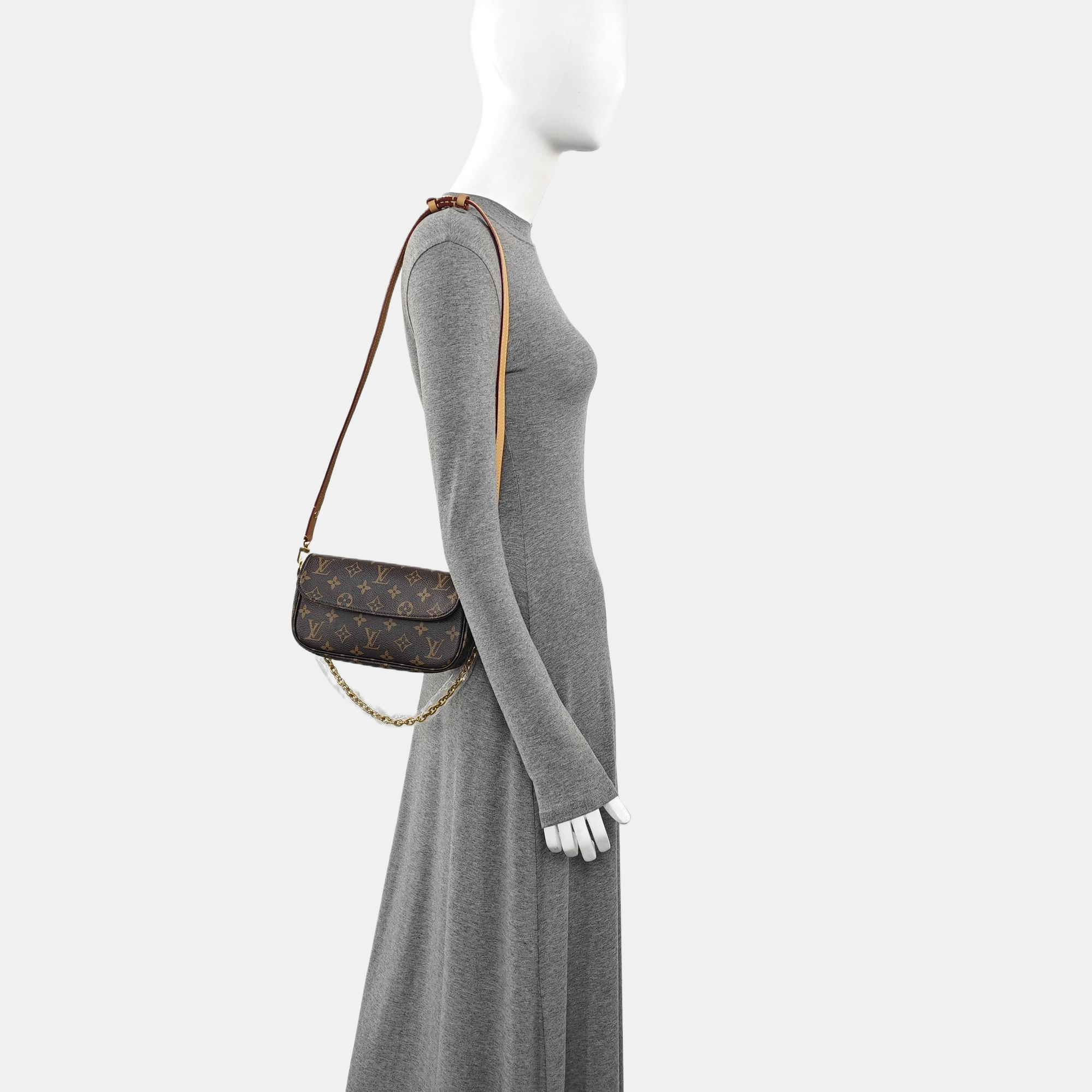 IVY Monogram Coated Canvas Brown
