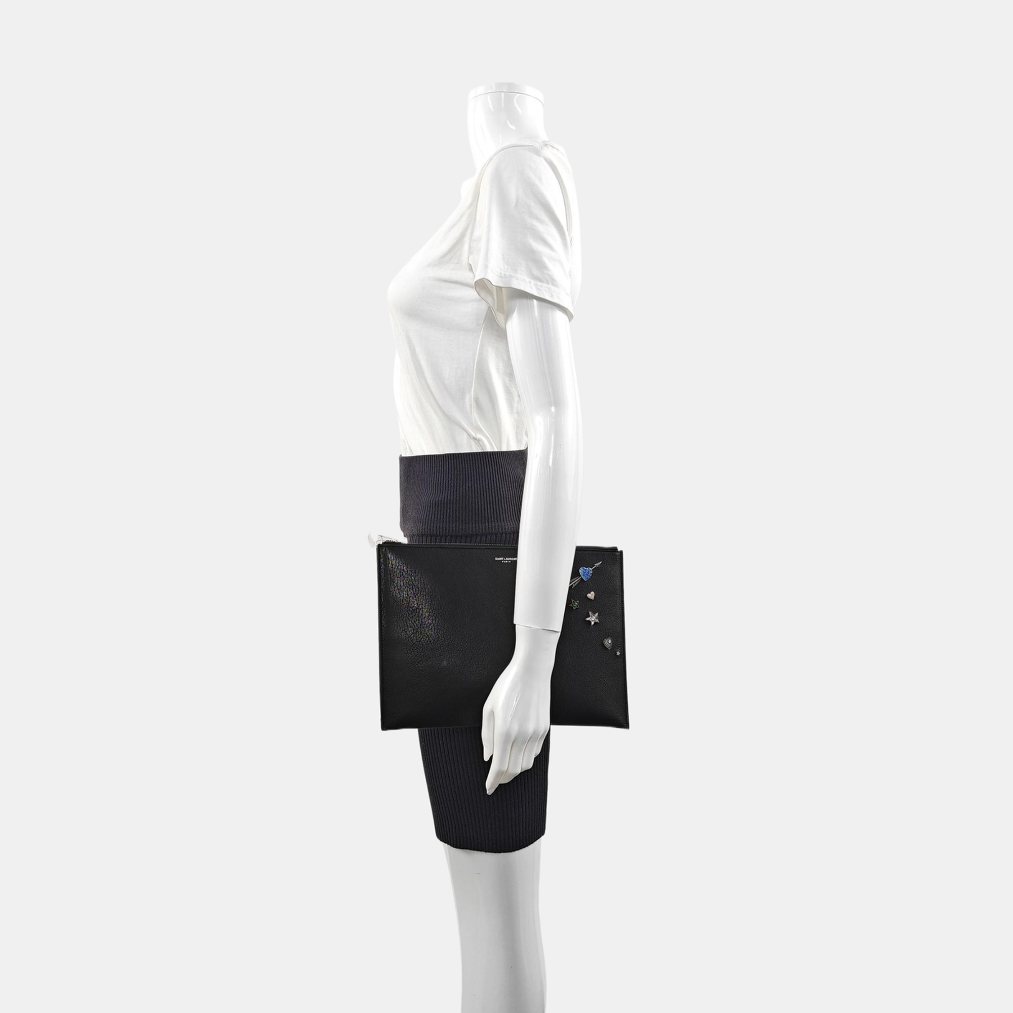 Calfskin Clutch Black