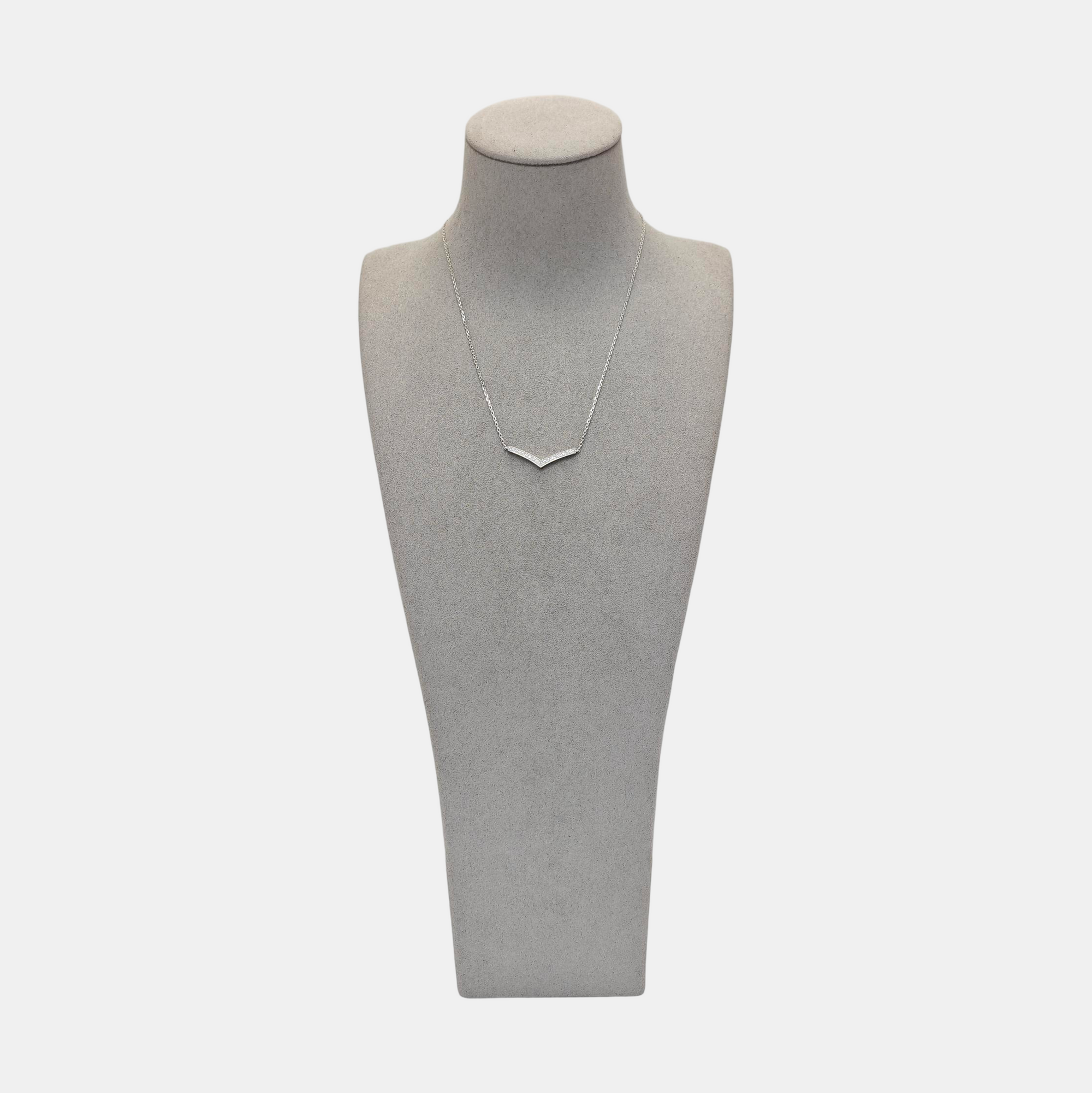 Joséphine Aigrette 18k White Gold Silver Necklace