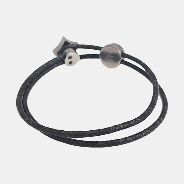 Coated Canvas Black Bangle