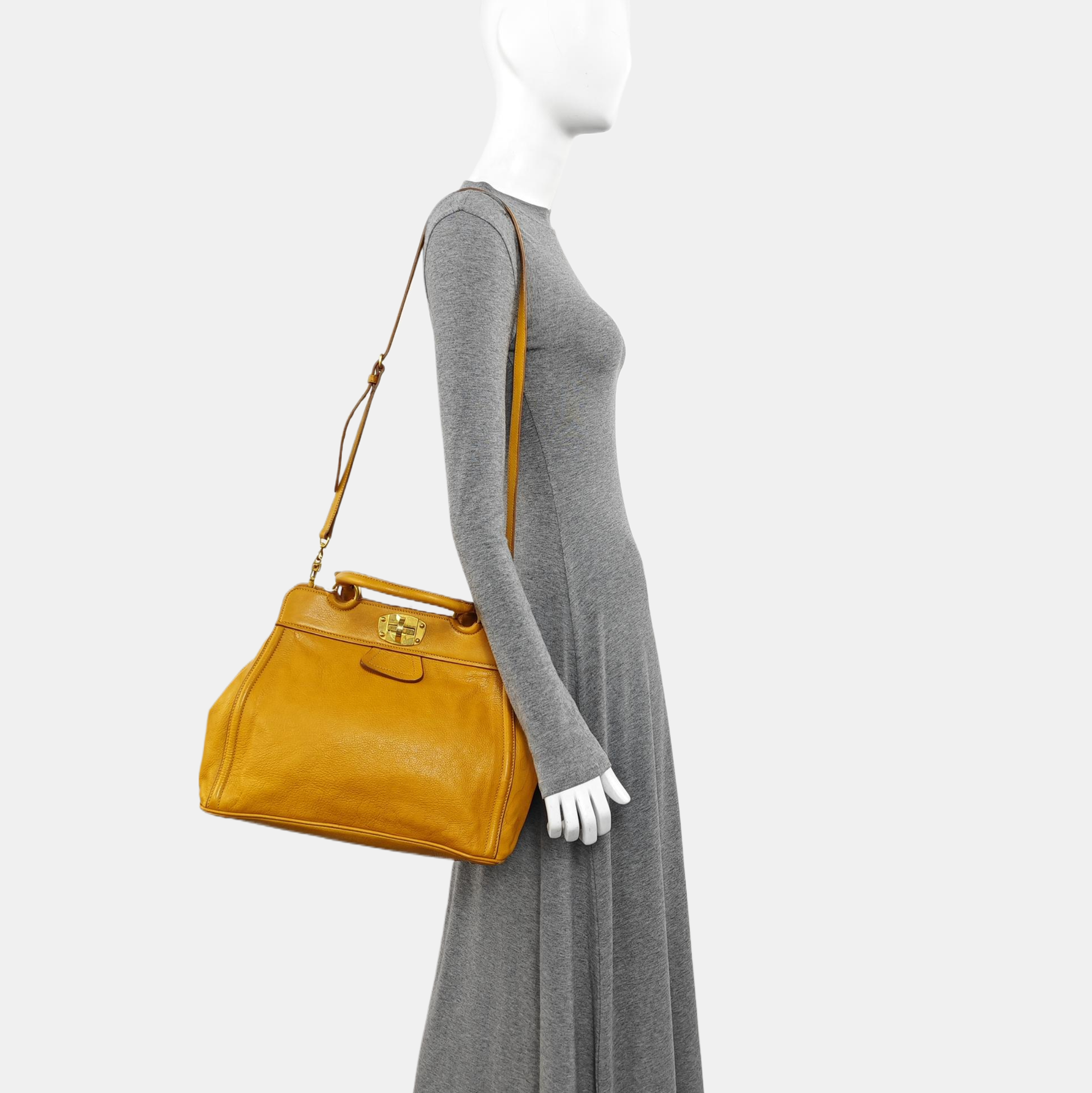 Calfskin Tote Bag Yellow
