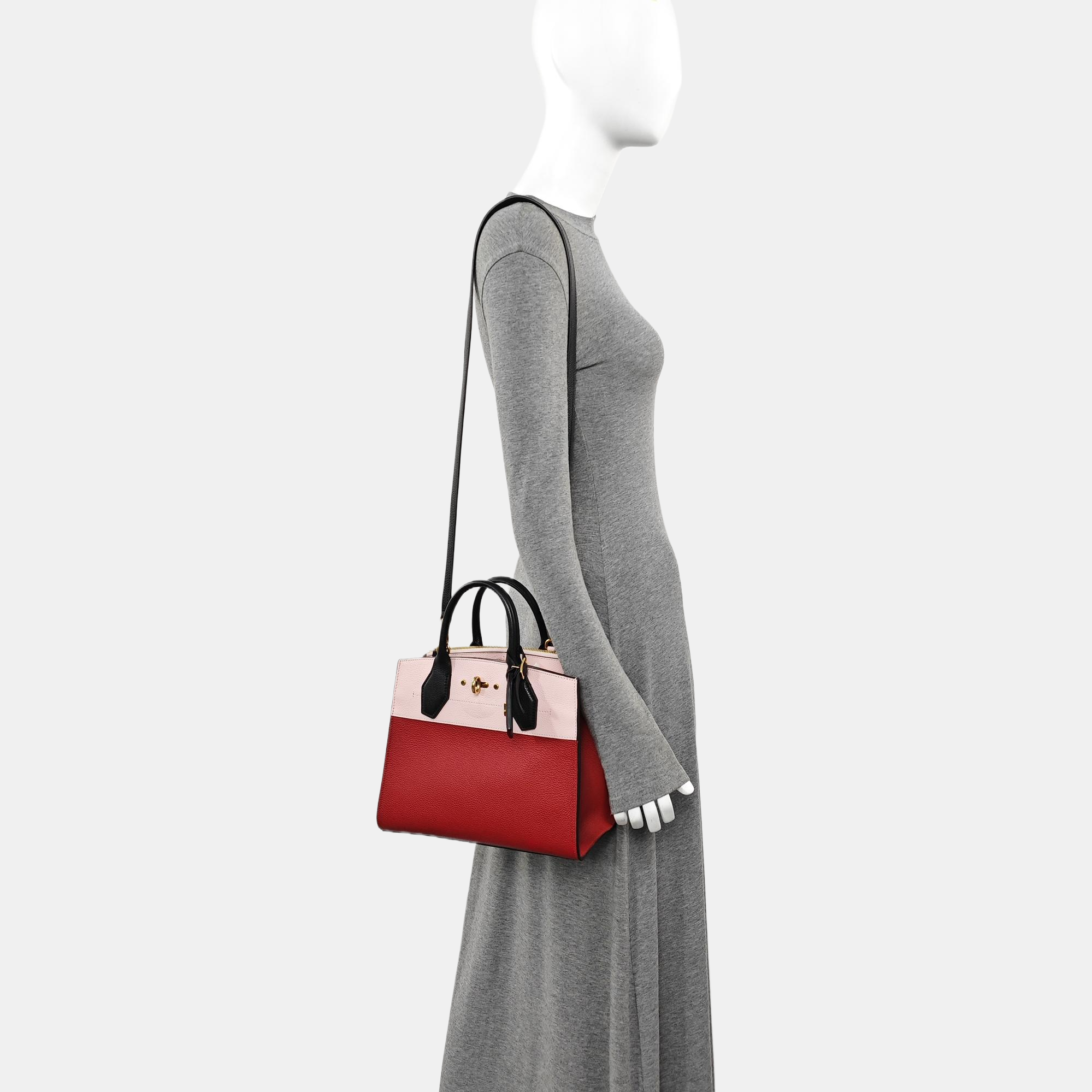 CITY STEAMER PM Calfskin Red