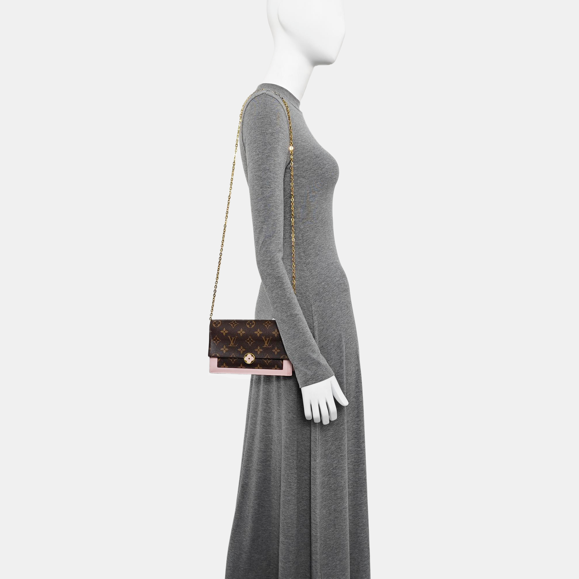 FLORE Monogram Coated Canvas Brown