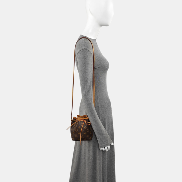 NÉONOÉ Nano Monogram Coated Canvas Brown