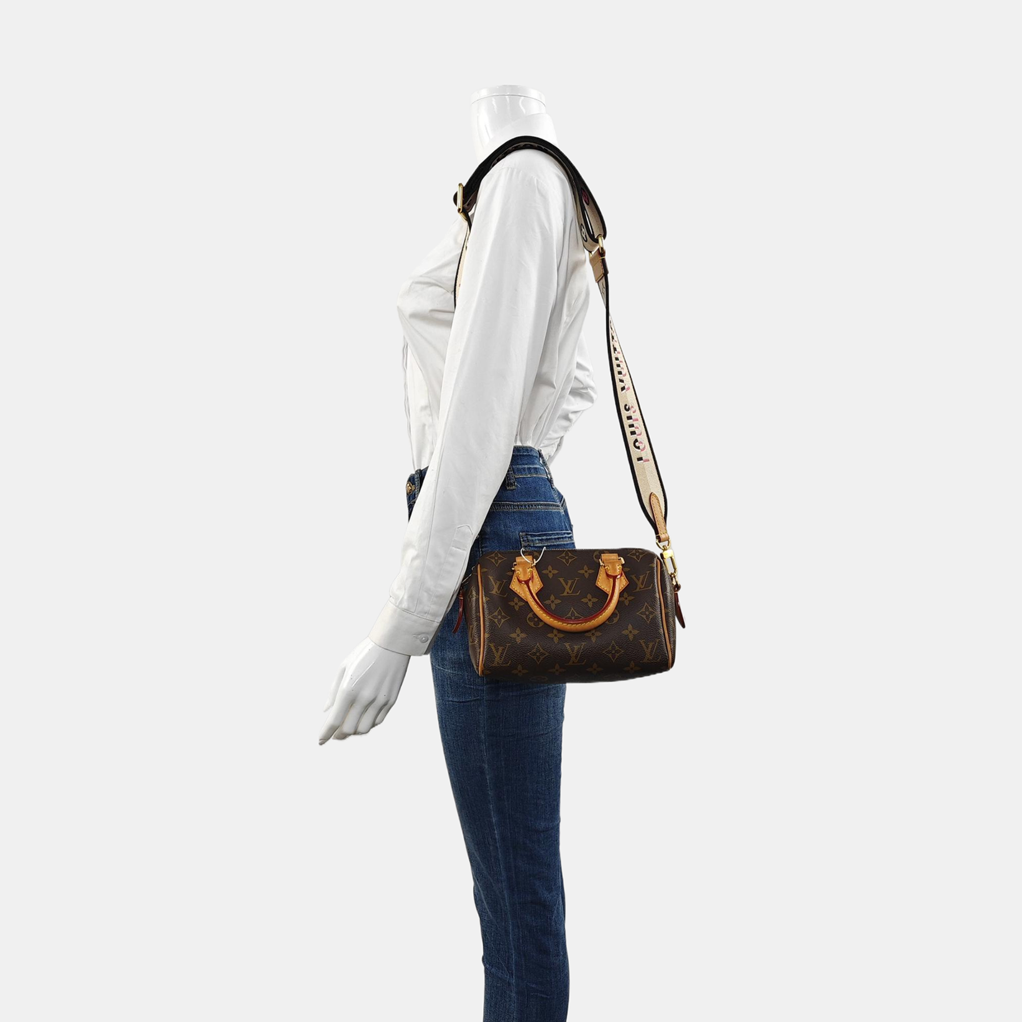 SPEEDY 20 Monogram Coated Canvas Brown