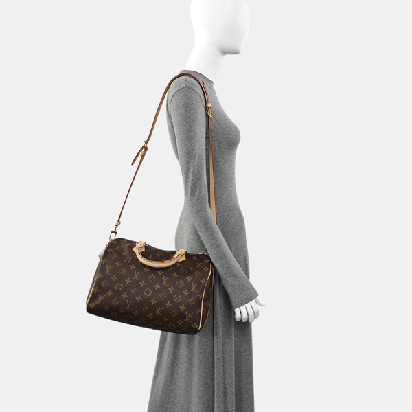 SPEEDY 30 Monogram Coated Canvas Brown