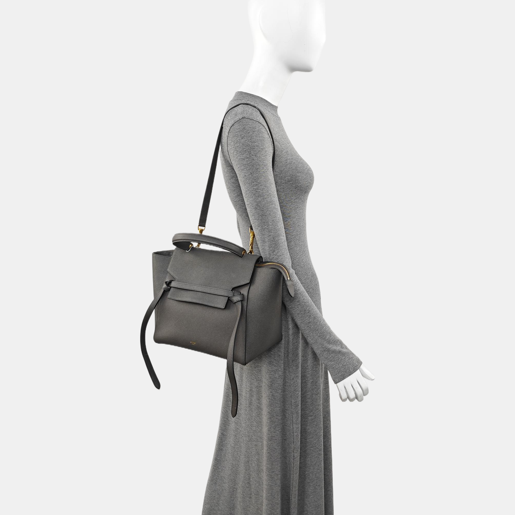 BELT Mini Calfskin Gray