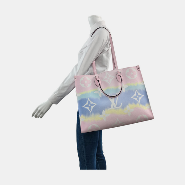 ONTHEGO GM Monogram Coated Canvas Pink