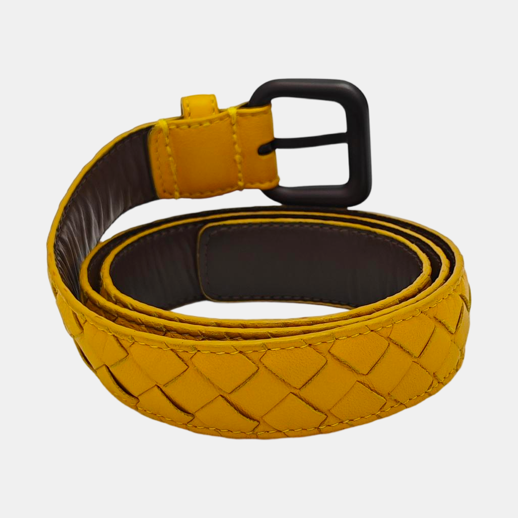 Leather Belt Yellow