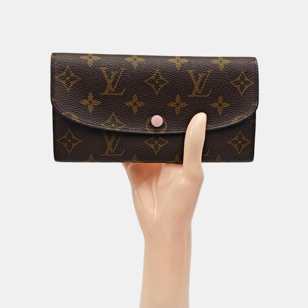 EMILIE Monogram Coated Canvas Brown Wallet