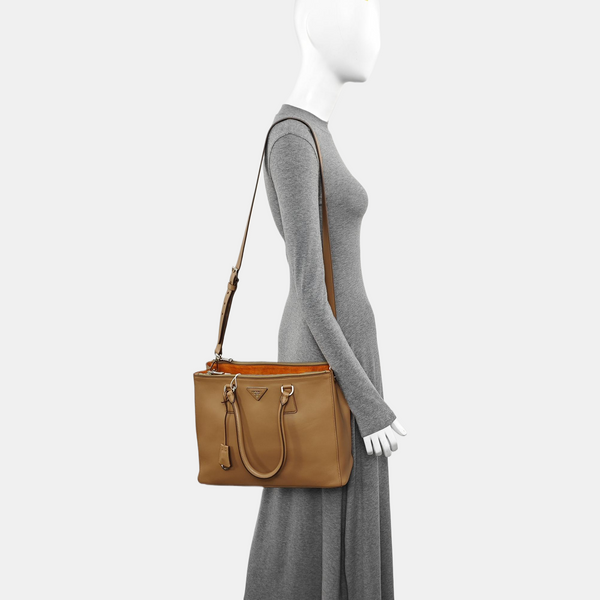 Galleria Large Calfskin Brown