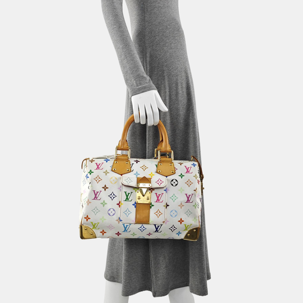 SPEEDY 30 Monogram Coated Canvas White