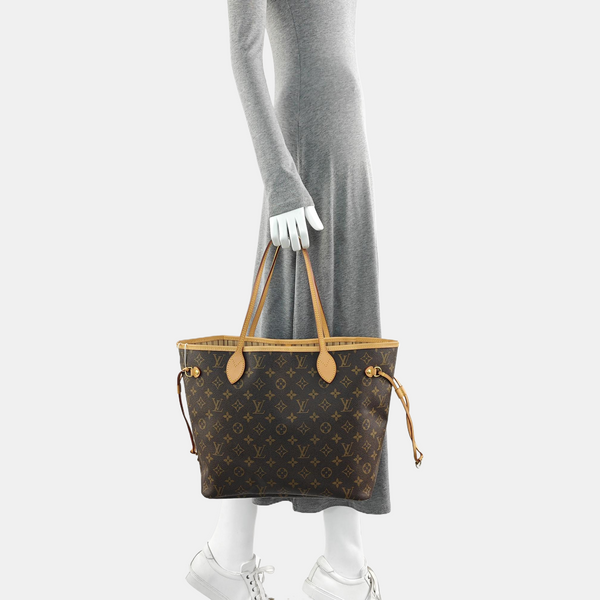 NEVERFULL MM Monogram Coated Canvas Brown