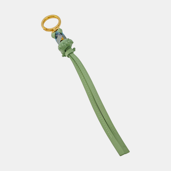 Leather Bag Charm Green