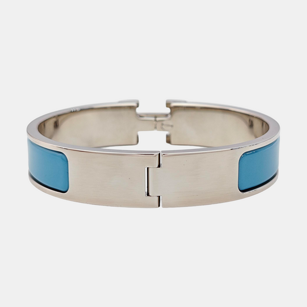 Clic H Metal Silver Bangle