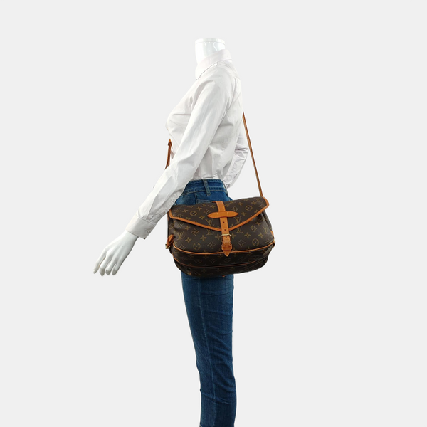 SAUMUR Monogram Coated Canvas Brown