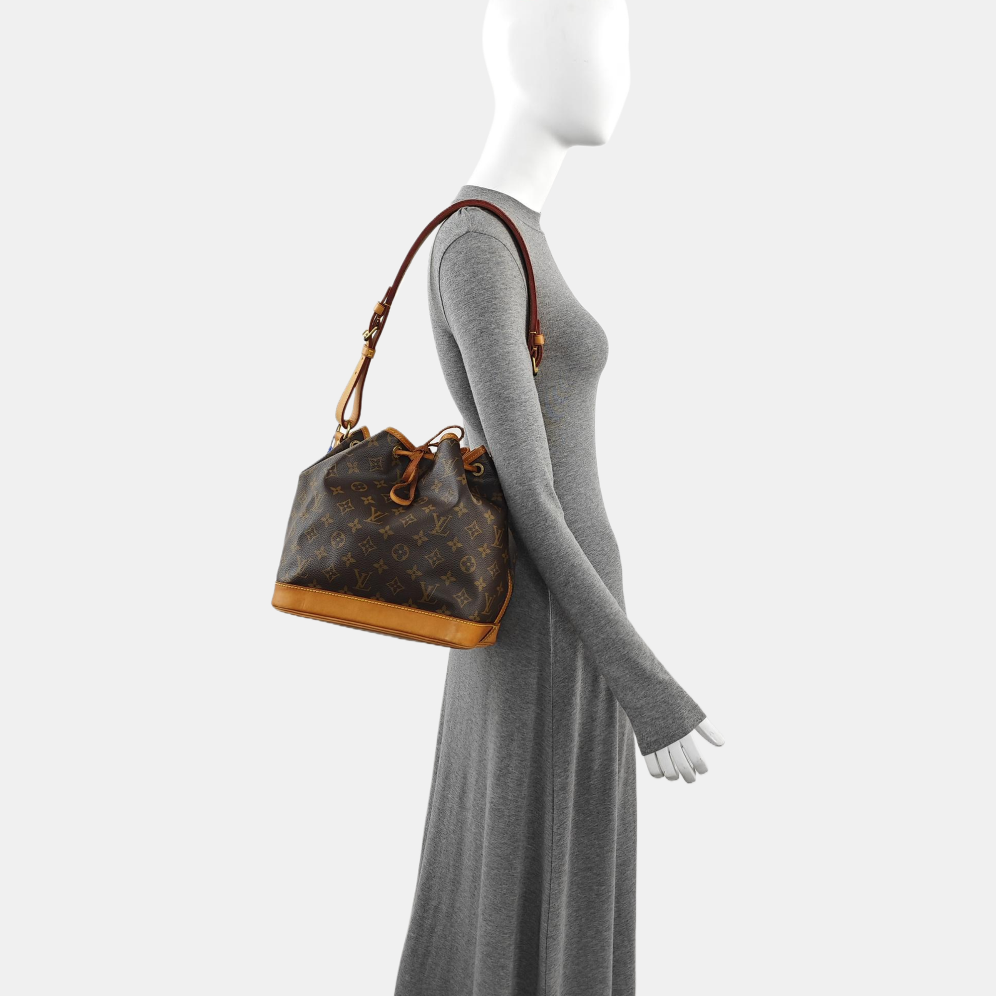 NOÉ MM Monogram Coated Canvas Brown