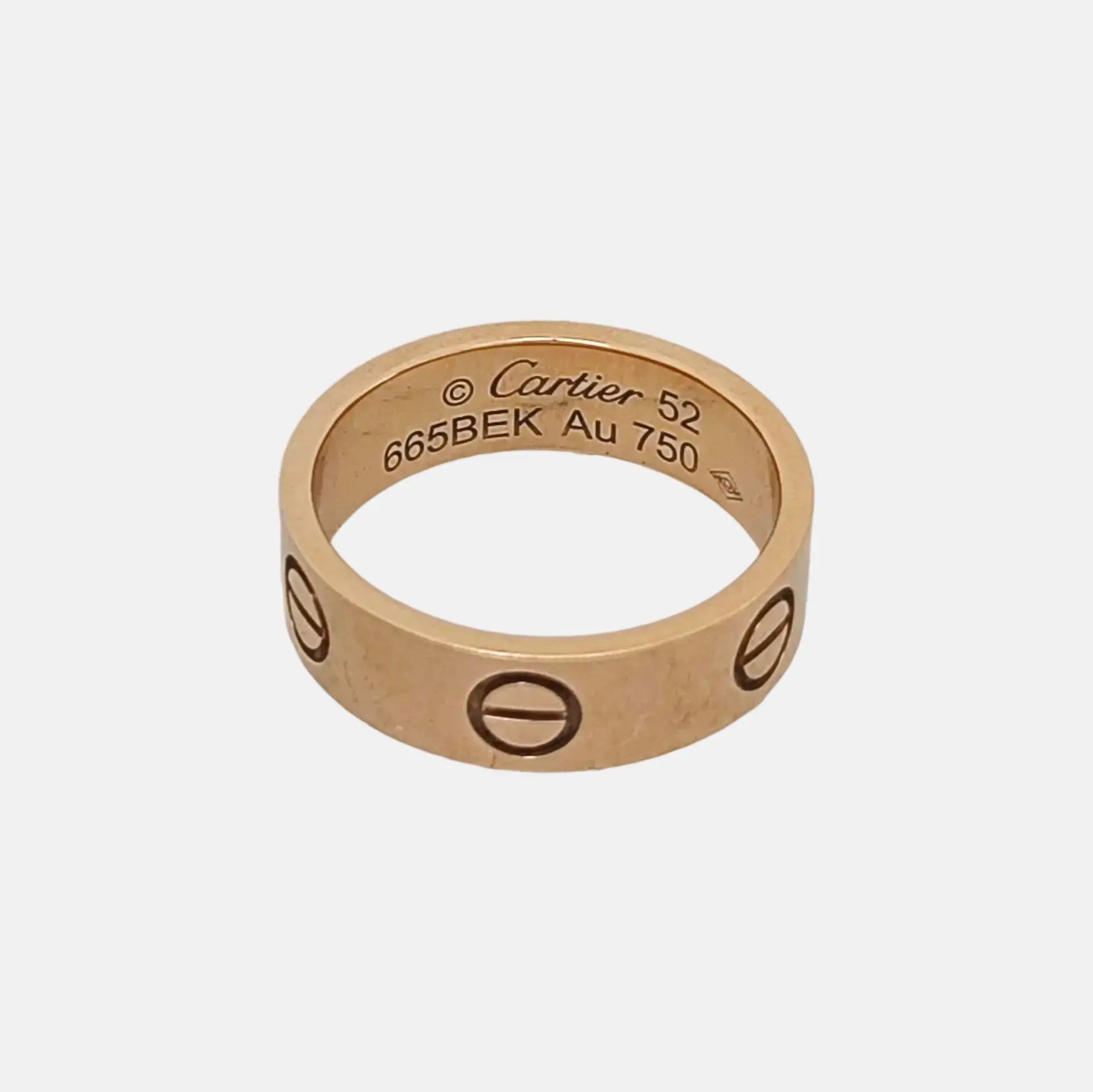 LOVE 18k Rose Gold Ring EU 52