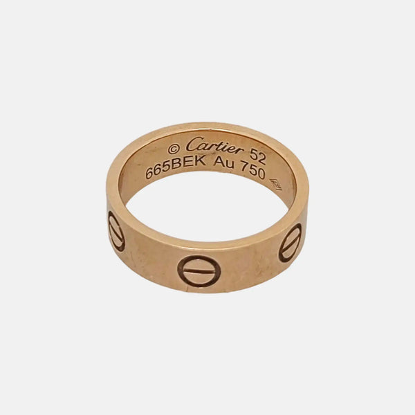 LOVE 18k Rose Gold Ring EU 52