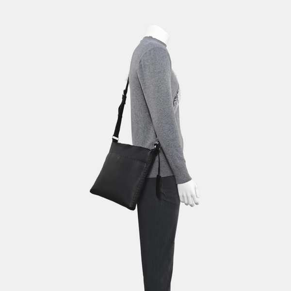 Calfskin Shoulder Bag Black