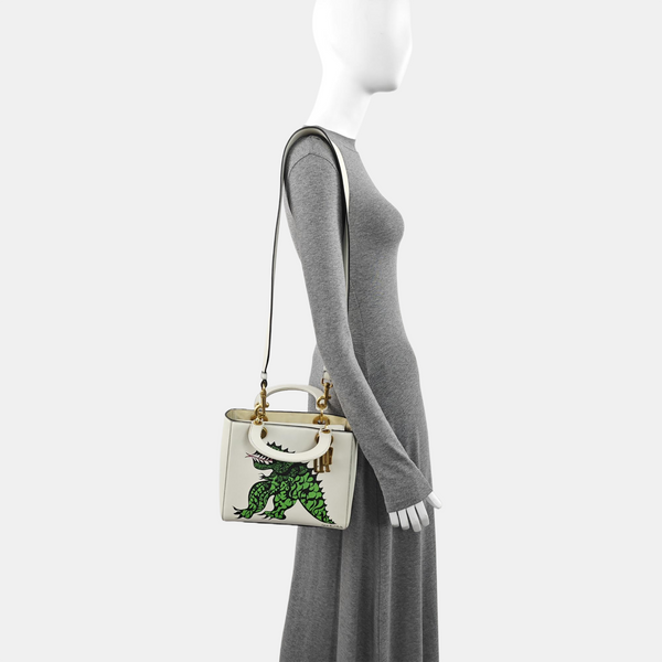 Lady Dior Medium Leather White